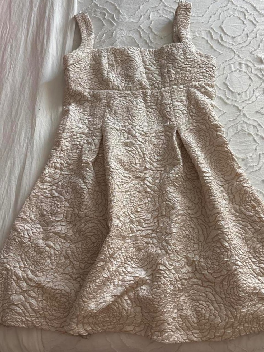 SHEIN Women's Cream and Tan Dress